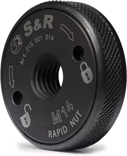 S&R Dado Flangia Smerigliatrice Serraggio Rapido M14 - Accessori per Smerigliatr