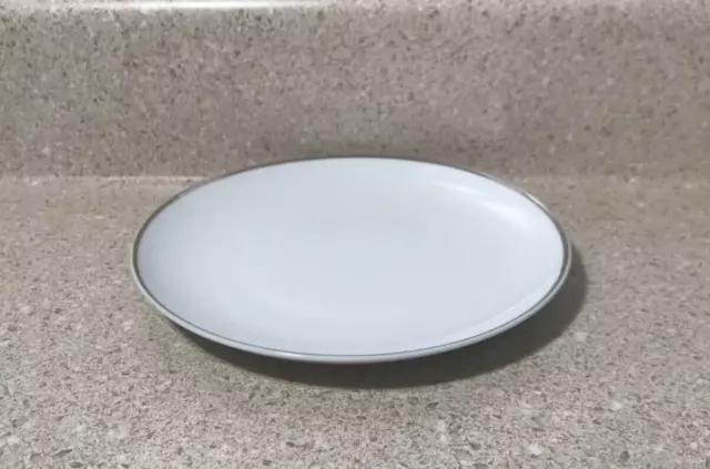 Rose China 2217 Moon Light White With Silver Trim Roll Bread Small Plate Rose China 2217 Moon Light White With Silver Trim Roll Bread Small Plate
