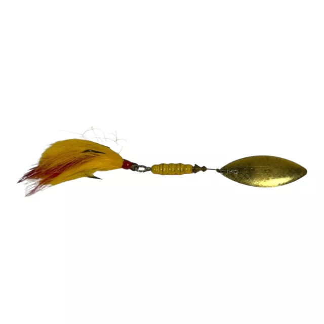 VINTAGE MEPPS GIANT Killer Spinner Fishing Lure Red And Yellow 9” Gold  Retro $14.94 - PicClick