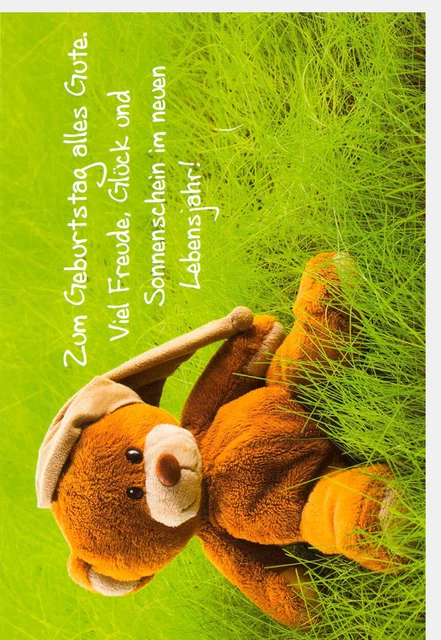 GEBURTSTAGSKARTE SPRUCH ZUM Geburtstag alles Gute. Viel Freude, G mit