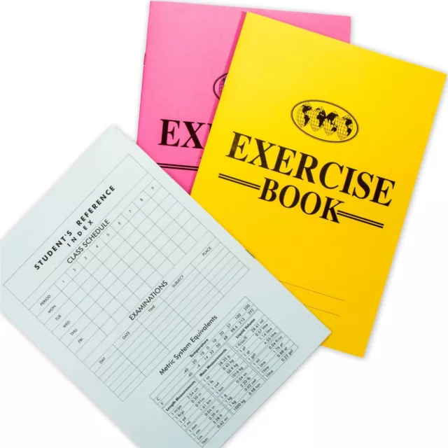 60x A4 EXERCISE BOOKS Lined Paper School Work Children Kids Handwriting Practice