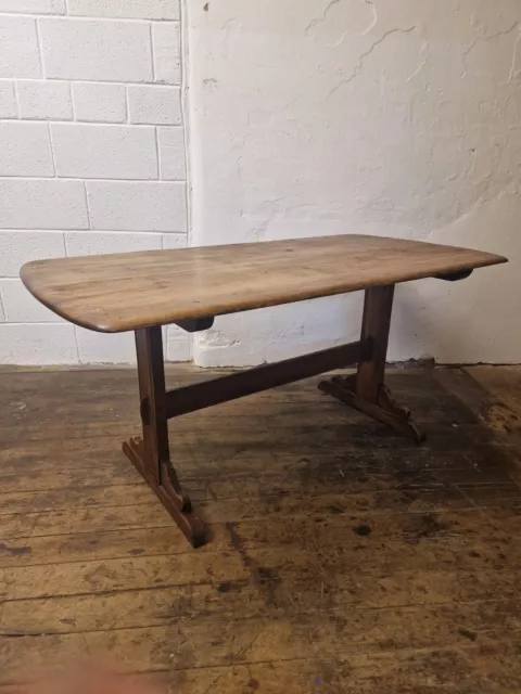 Vintage refectory dining table made by Ercol