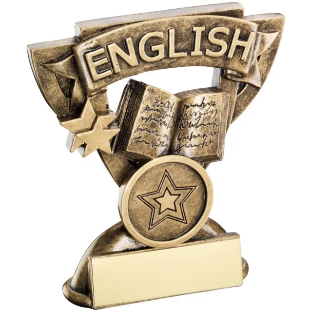 Star Cup English Trophy Award 95mm Resin Language Free Engraving RF807-TD