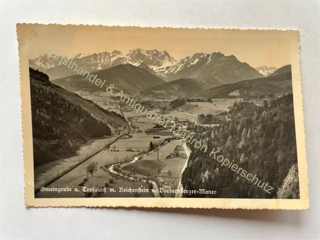 TROFAIACH Gmeingrube 1942 Dt. Reich AK Österreich Steiermark Panorama Graz