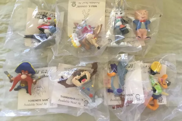 1990 Shell Gas Promo/8 Plastic Looney Tunes Applause Collector Characters NIP