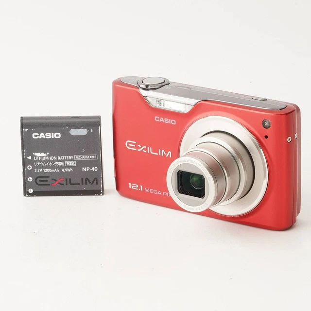 CASIO EXILIM EX-Z450 Red With Battery Compact Digital Camera From CASIO EXILIM EX-Z450 Red With Battery Compact Digital Camera From