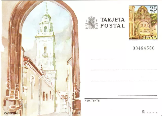 Spain Año 1983 Tarjeta Entero Postal Edifil 134 Catedral Lugo