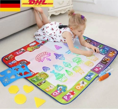 Magische Zeichenmatte Mal-Tafel Aqua Magic Matte für Kleinkinder Kinder 78x78 cm