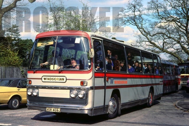35mm Slide Windsorian Bedford YRQ Plaxton XOR468J Ascot 1980 Original