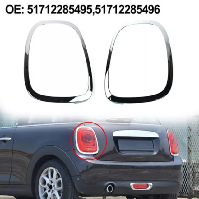 2X For 2013-2019 Mini Cooper S F55 F56 F57 Chrome Tail Rear Light Trim Ring