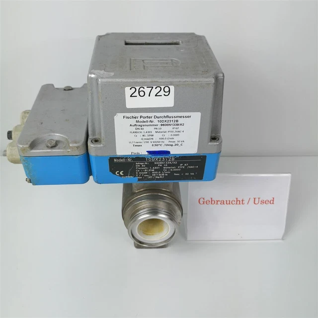 Fischer Porter 10DX2312B Débitmètre 9608N1339/A2