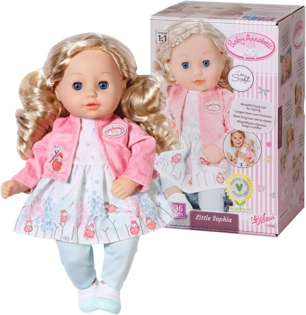 Baby Annabell Little Sophia - 36cm soft bodied doll with long hair for styling