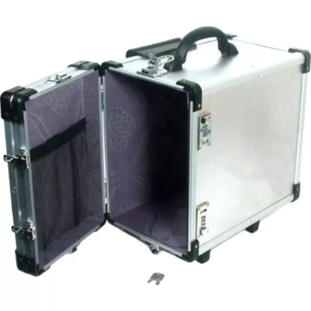 Aluminum Carrying Travel Case Rolling Box Jewelry Display