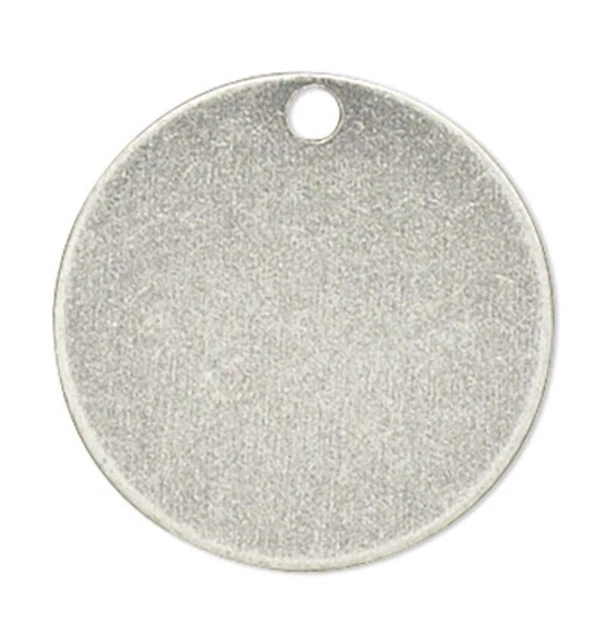 100 Antiqued Silver Plated Brass 12mm (*1/2") Flat Round Disc Coin Drop Charms
