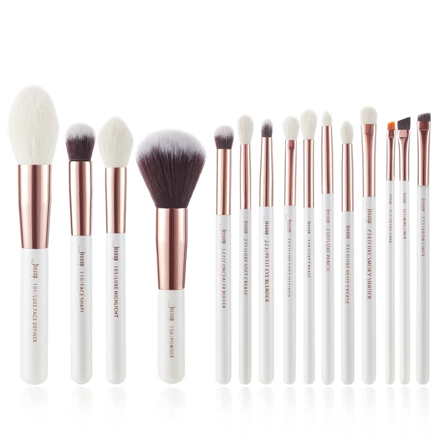 Jessup - Set professionale di 15 pennelli da trucco - per fondotinta, cipria,