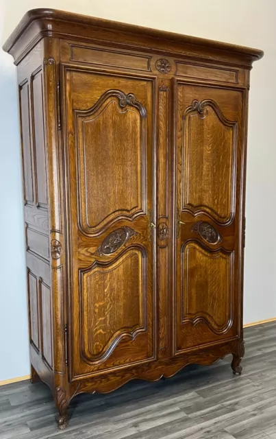 Amazing French Carved 2 door Armoire Wardrobe (LOT 2545) 2