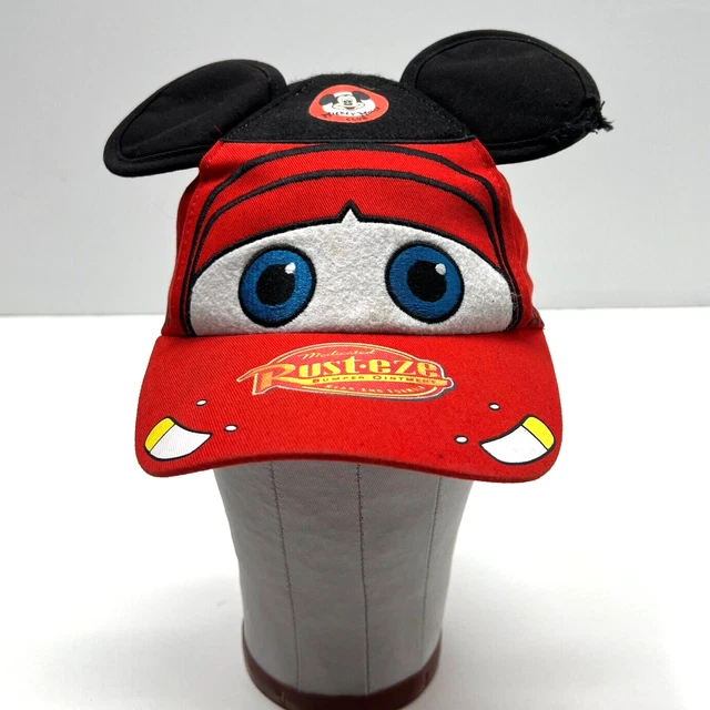 DISNEY PARKS DISNEYLAND Youth Hat Cars Mickey Mouse Ears Lightning