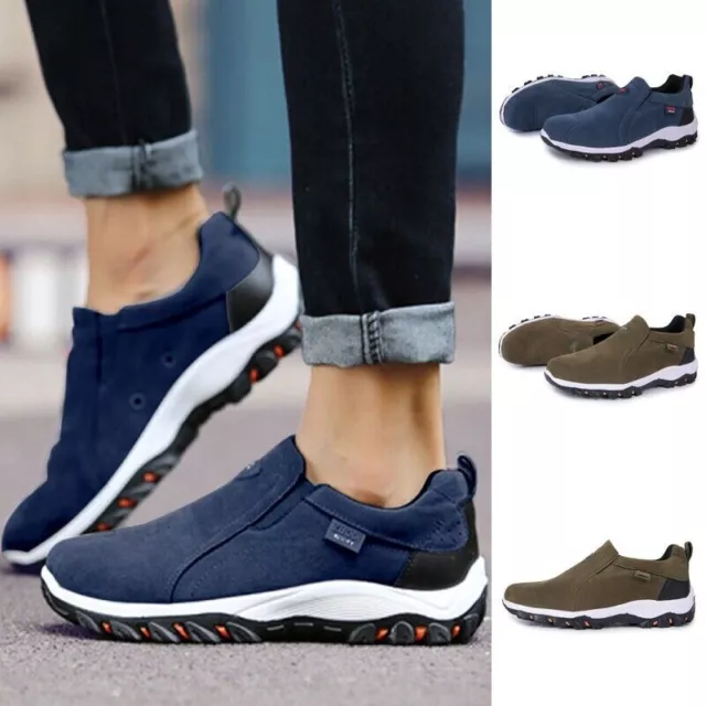 Mens Driving Loafers Slip On Walking Shoes Casual Lightweight Sport Trainers Gym