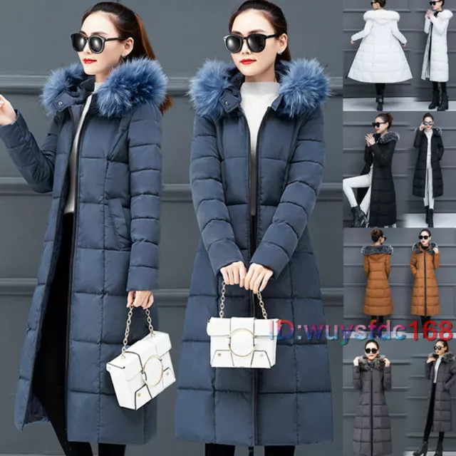 Giacca Donna Parka Lunga Invernale Ragazza Cotone Imbottita Bolle Con Cappuccio Lunga Inverno Mm000