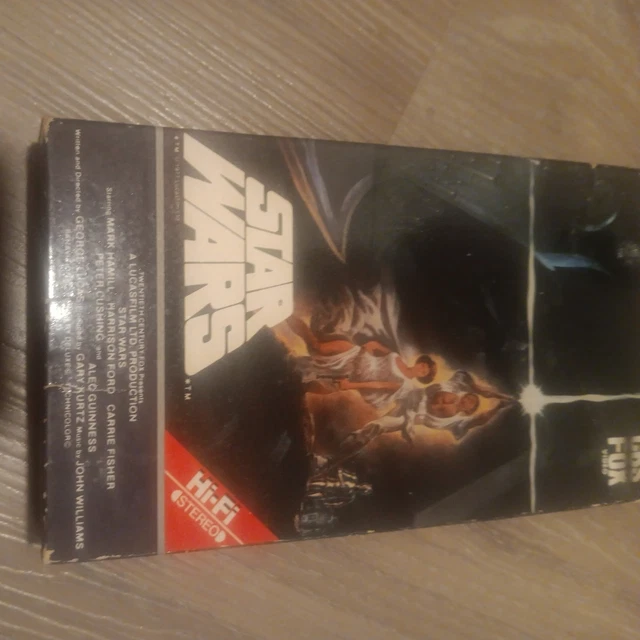 Star Wars Rarity RARE STAR WARS 1977 VHS Tape CBS FOX Video Hi-Fi Red Label 1984 ...