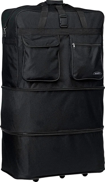 30" Rolling Wheeled Duffle Bag Spinner Suitcase Luggage Expandable 30 Inch Black 4
