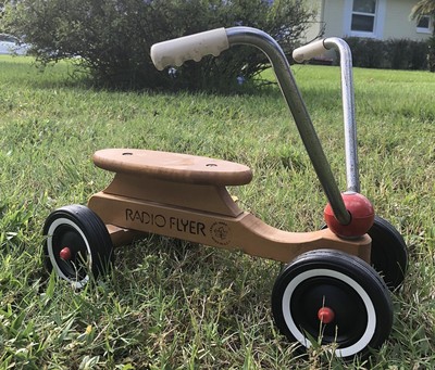 vintage radio flyer wooden scooter