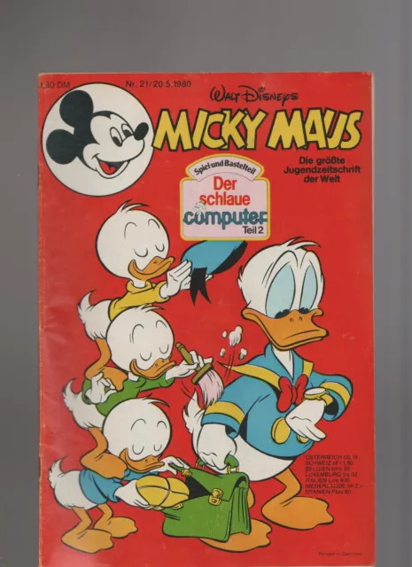 Walt Disneys Micky Maus 1980 Heft Nr. 21 ohne Beilage