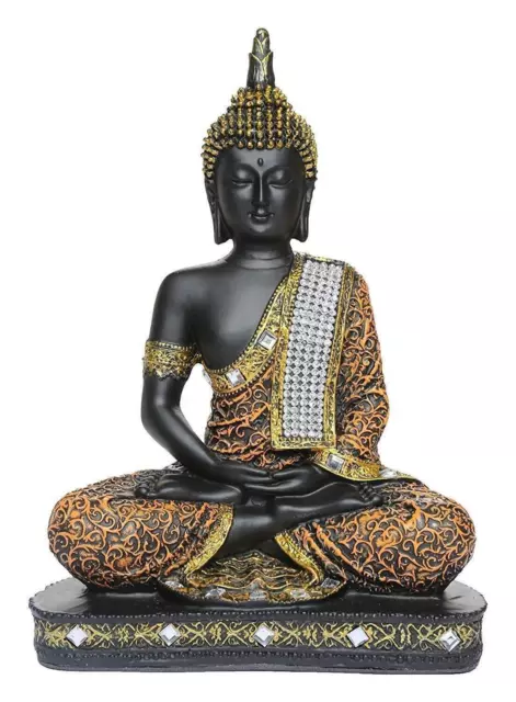 Polyresin Sitting Buddha Idol Statue Showpiece for Home Decor