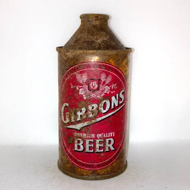 Gibbons cone top beer can