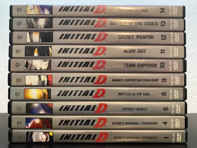 Lot of 6x Initial D - Battle 01-05 + #14 Anime DVDs + Unopened