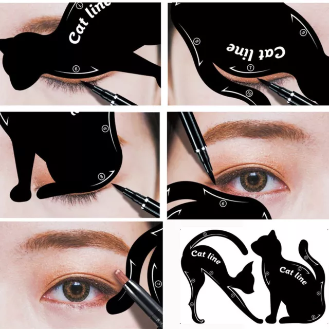 Pochoir Eyeliner 10 Styles Stencil Cat Eye Look & Top Liner 3