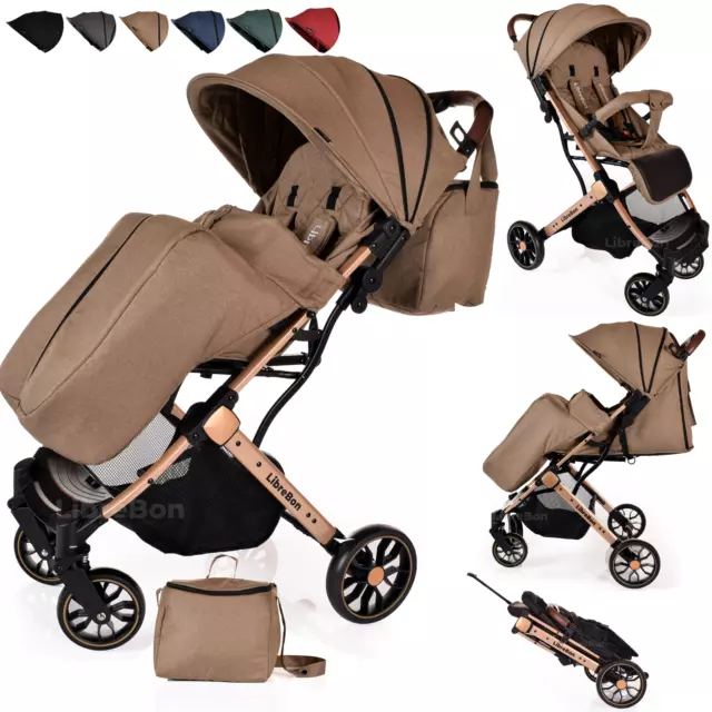 Baby Pram Stroller Foldable & Lightweight Travel Buggy ONE SIZE FITS ALL