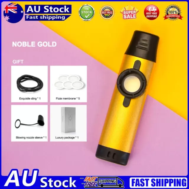 Portable Flutes Aluminum Alloy Kazoo Lightweight Music Lover Gift (Gold)