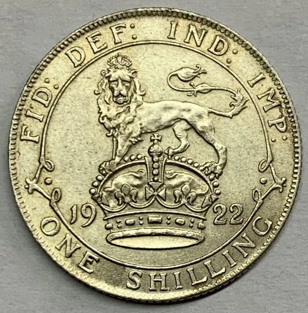 Great Britain, King George V 1922 Shilling 23.5 mm. Silver Coin. (Km#816a)
