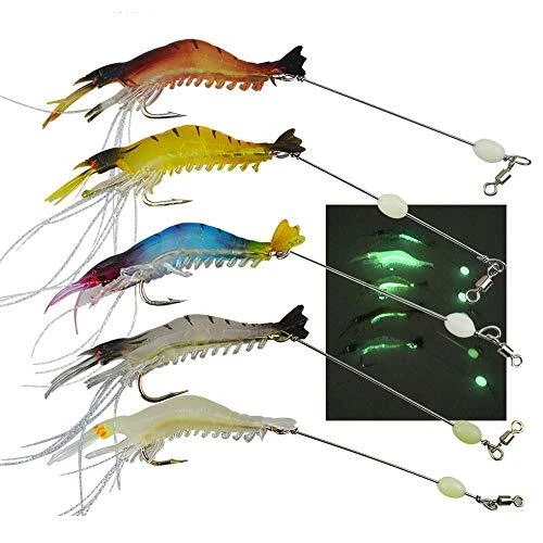 Senven Les appâts artificiels pour crevettes leurres de pêche leurres de pêch...
