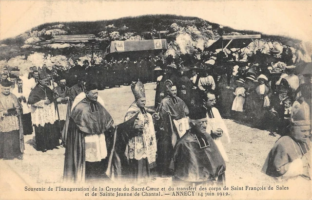 Cpa 74 Annecy Crypt Inauguration Souvenir
