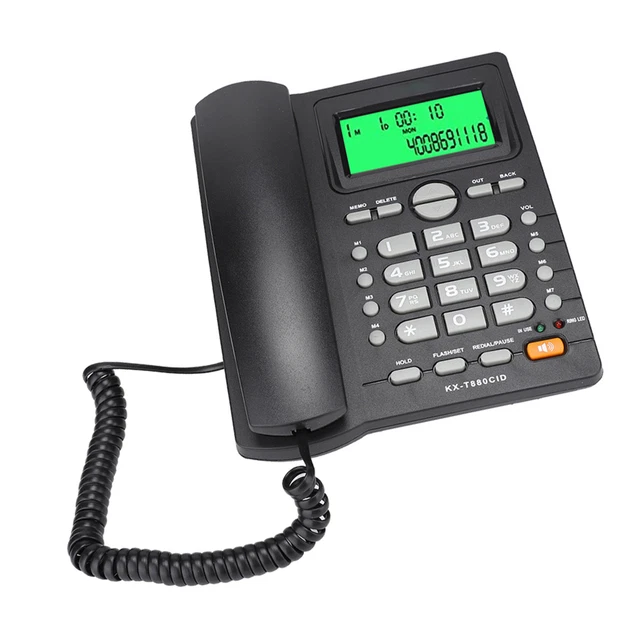 Telefono Fisso KX-T880C - Con Identificativo Chiamante E Segreteria, Funzione Muto Telefono Fisso Per Anziani