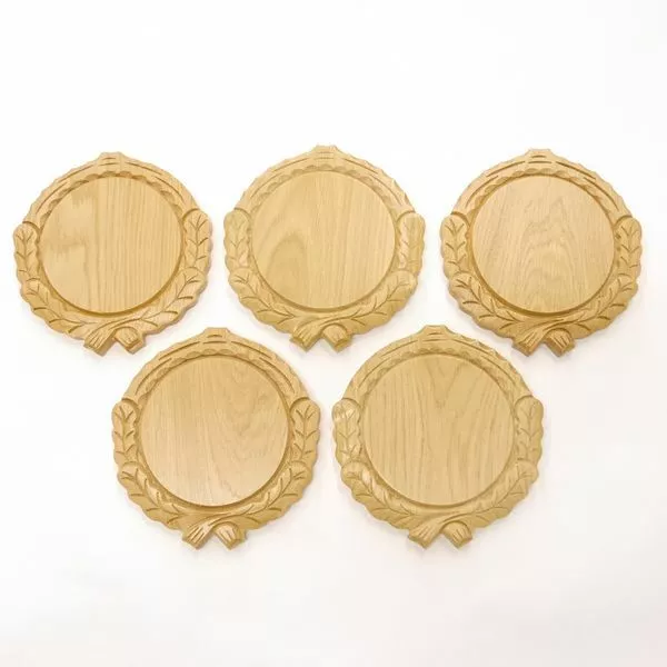 5 Pieza Keilerschilder Tallado Roble Claro Af 14 CM Keilerbretter Signos Juego