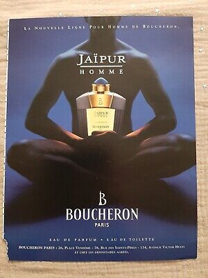 Boucheron Publicité papier Parfum Perfume ad BOUCHERON Jaïpur Homme 1999 