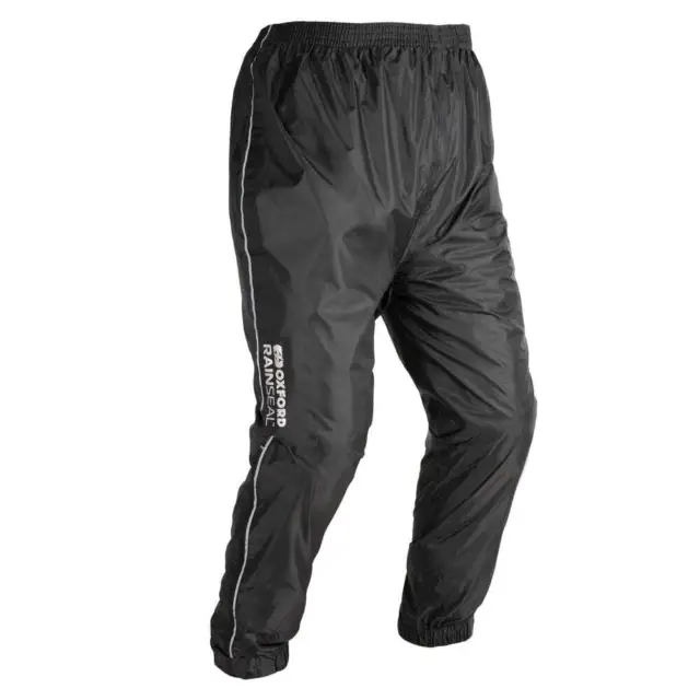 Oxford Rainseal Motorcycle Waterproof Over Trousers - Black