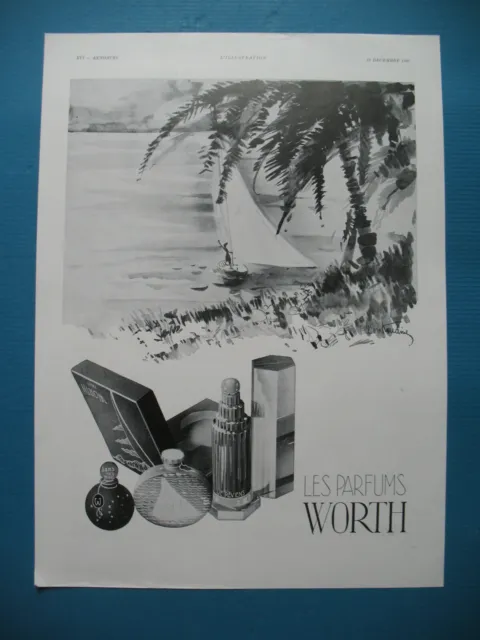 Publicite De Presse Worth Parfum 1936
