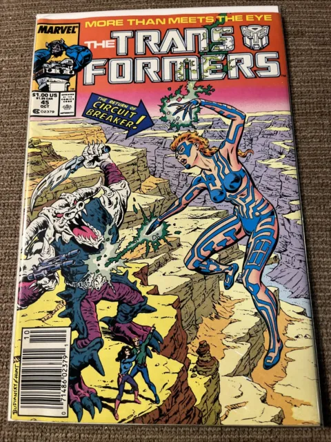 Marvel Comics The Transformers  #45 Comic book. “More than meets the Eye!”