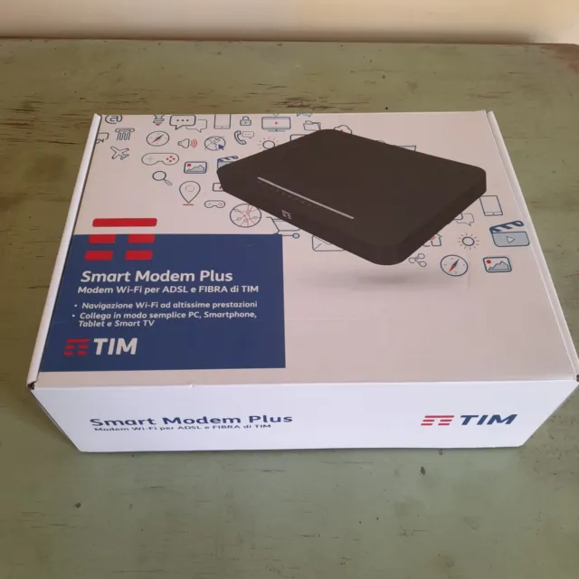 Smart Modem Plus Technicolor Modem Wi-Fi Adsl E Fibra Imballato Mai Usato 2018