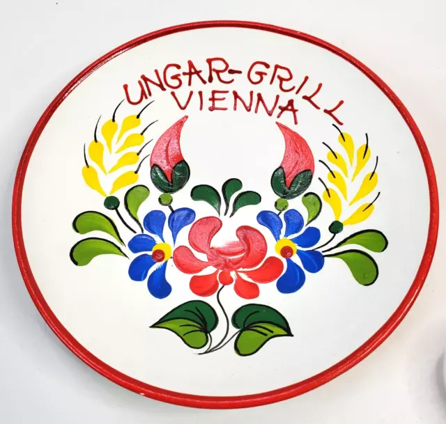 Ungar-Grill Vienna Hand Painted Plate 4 Star Hungarian Restaurant Austria