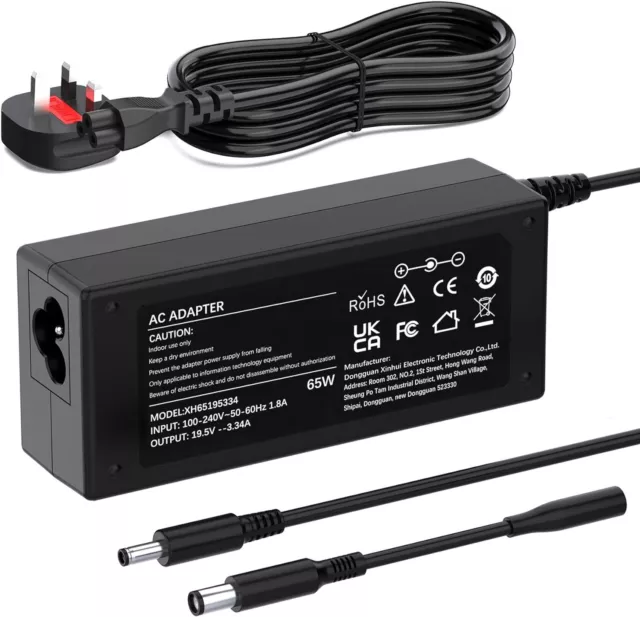 65W Laptop Charger for Dell Inspiron 17 15 14 13 11 Latitude 3510 3410 3520 3420