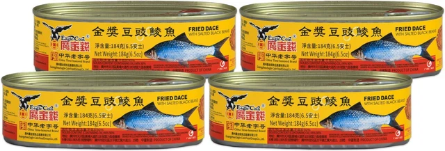 [4x 184g] EAGLE COIN Nocciola Cotta con Fagioli Neri Salati Fritto Dace