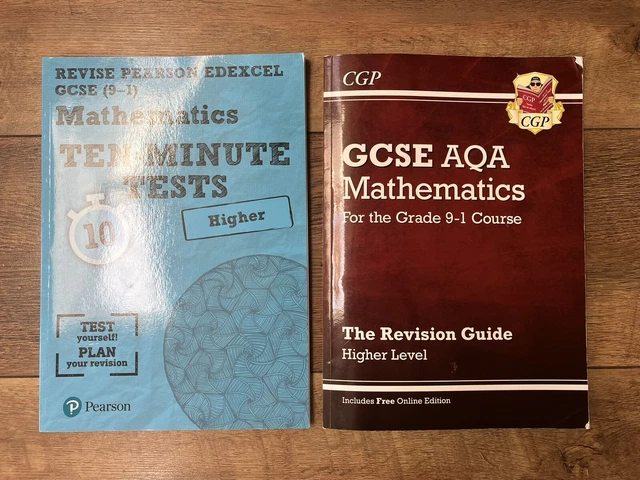 GCSE AQA MATHS Study Aids Cgp Revision Guide Pearson 10 Minute Tests gcse-aqa-maths-study-aids-cgp-revision-guide-pearson-10-minute-tests