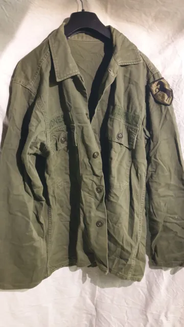 Us Army Jacke  Airborn Combat Uniform gebraucht Hemd JACKE PATCHES