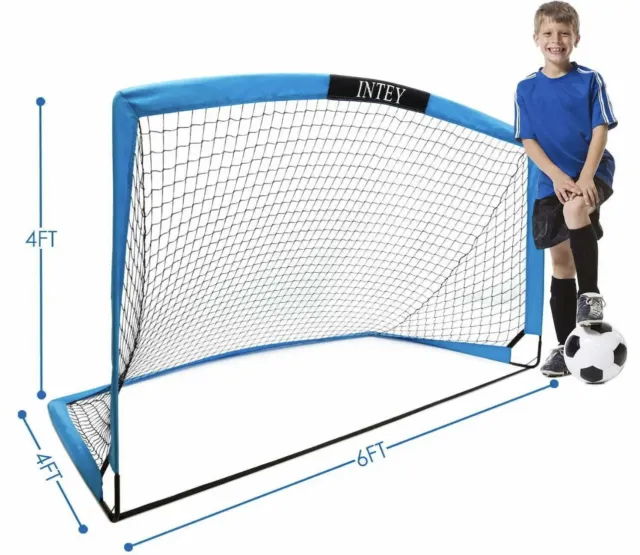 intey Soccer Goal 6 Ft. 6' In. x 3 Ft. 3 In. Portable Soccer Net with Carry Bag