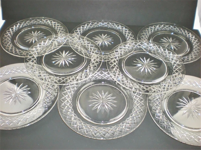 ABP Fine Cut Glass Small Pinched Bowl Hobstars American Brilliant Period 8